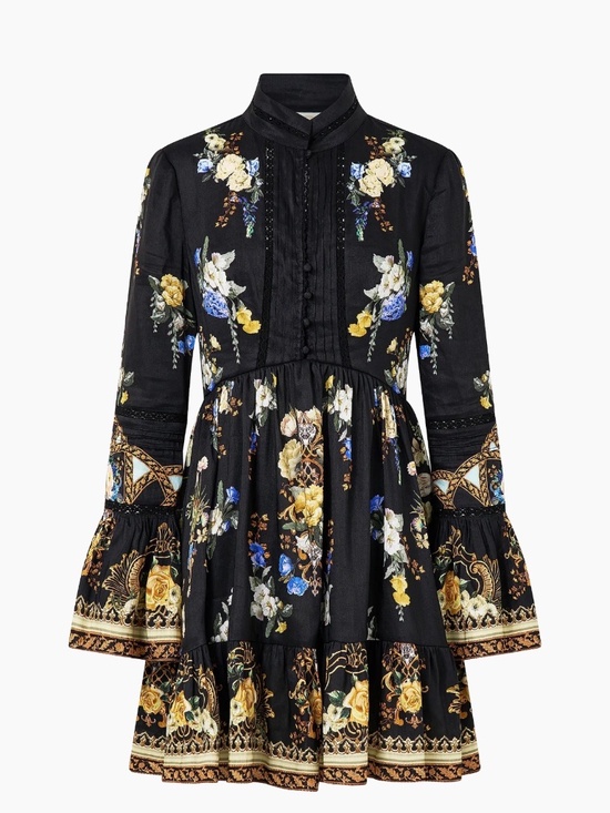 Camilla Dresses & Skirts - Camilla Ottoman Elegance Linen-silk Minidress Ottoman Elegance, Small